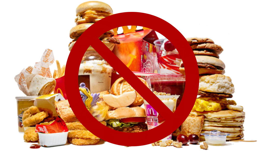 No Junk Food Illustration